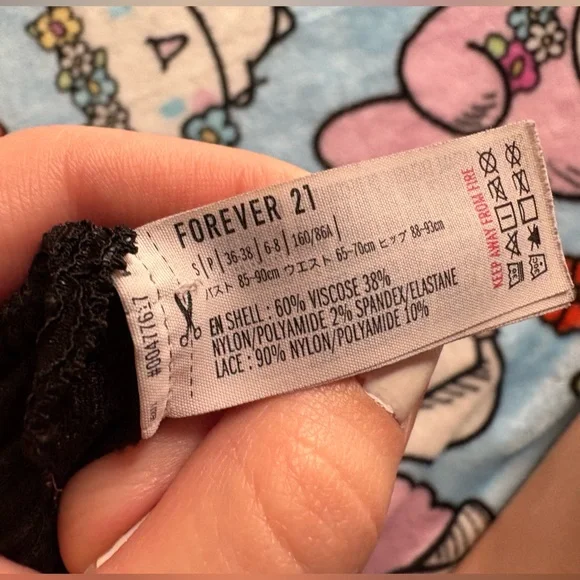 Forever 21 Black Lace Trim Top - Picture 3 of 3